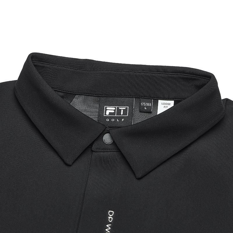 New FILA Polo Shirt Men's Pitch Black A11M445205FBK