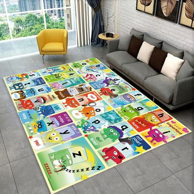 ABC-Cartoon-Alphabet für Kinder, Krabbelkinder, Spielzimmer, frühe Bildung, Teppich, Teppich für Wohnzimmer, Schlafzimmer, Sofa, rutschfeste Matte