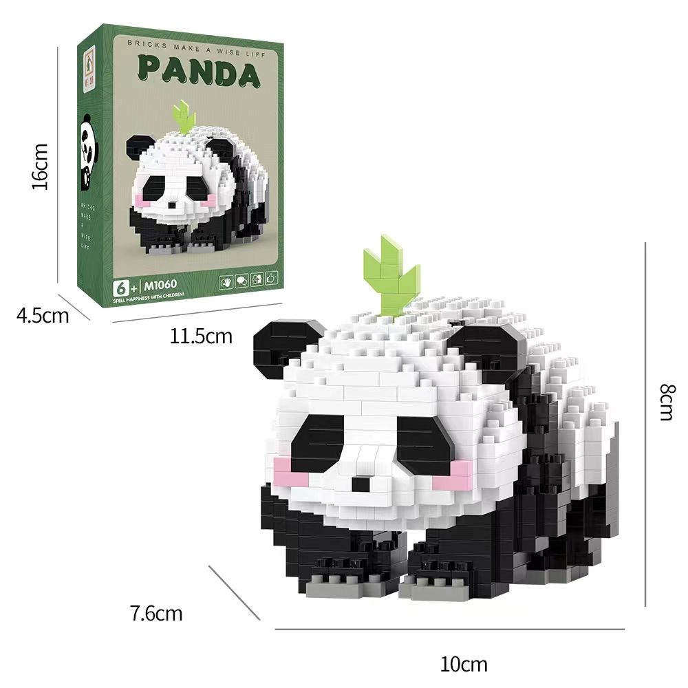 Panda Lovers Creative Micro Building Blocks 3D Mini Model Kit Moc Diy Gift Christmas Decor Children Toys