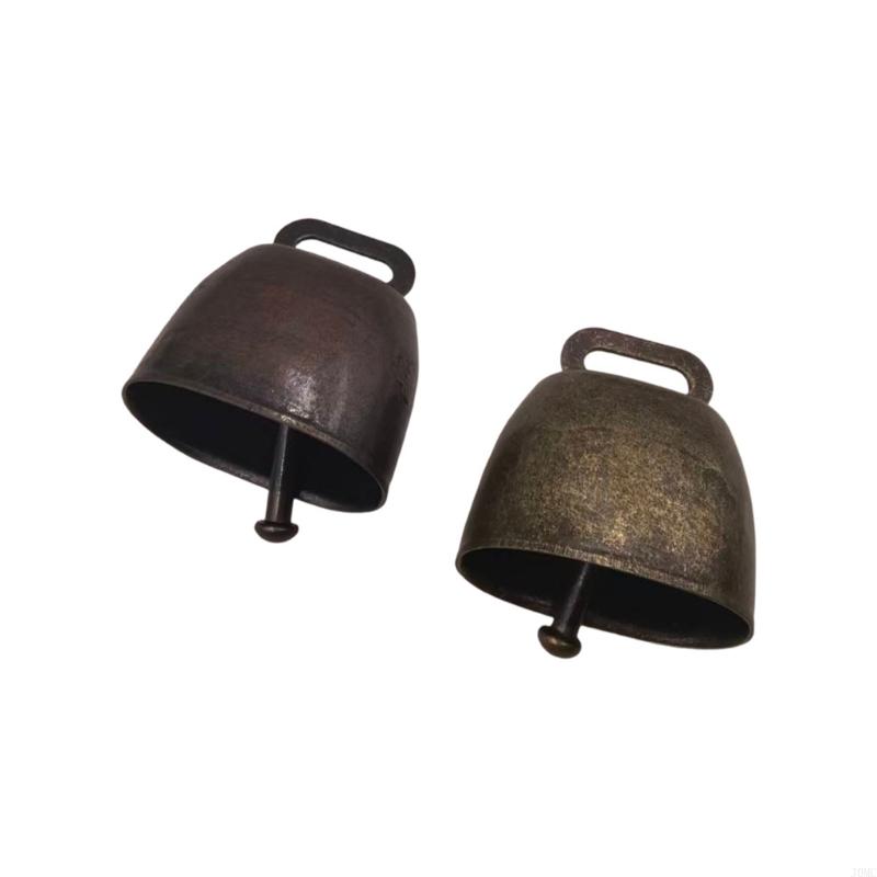 Durability Iron Livestock Bells Rope Attachment Outdoor Farm Decoration Retros Metal Bells with Cord J0MC