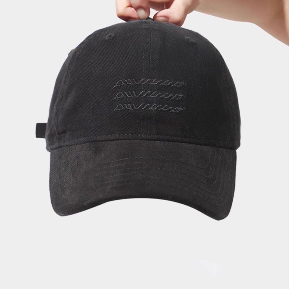 New Ripple Embroidery Washed Cotton Cap Sun Protection Simple Snapback Caps Vintage Casual Baseball Caps Outdoor