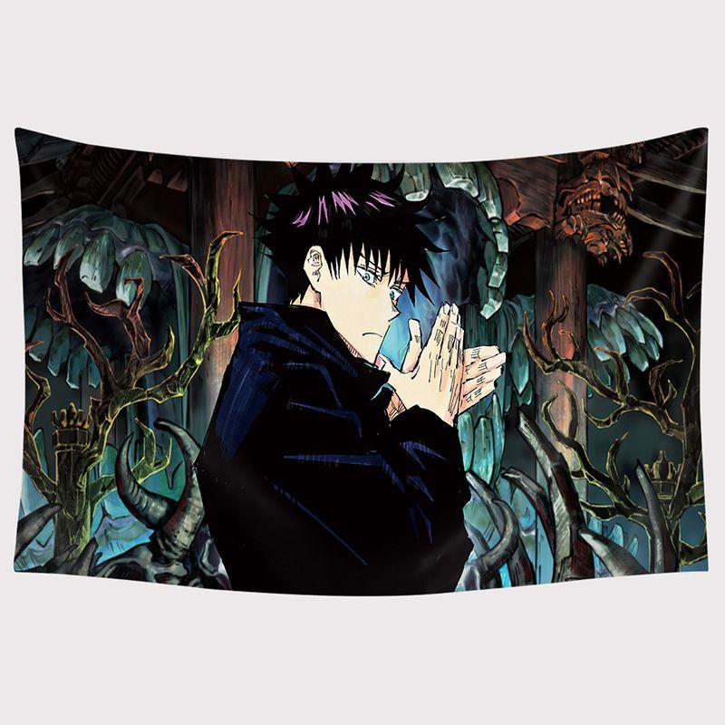 Anime Jujutsu Kaisen Wandteppich Hintergrundtuch Heim Wandbehang Dekor Druck