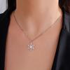 Jeshayuan Christmas Snowflake Pendant Necklace for Women Stainless Steel Neck Chain Special Jewelry Gift
