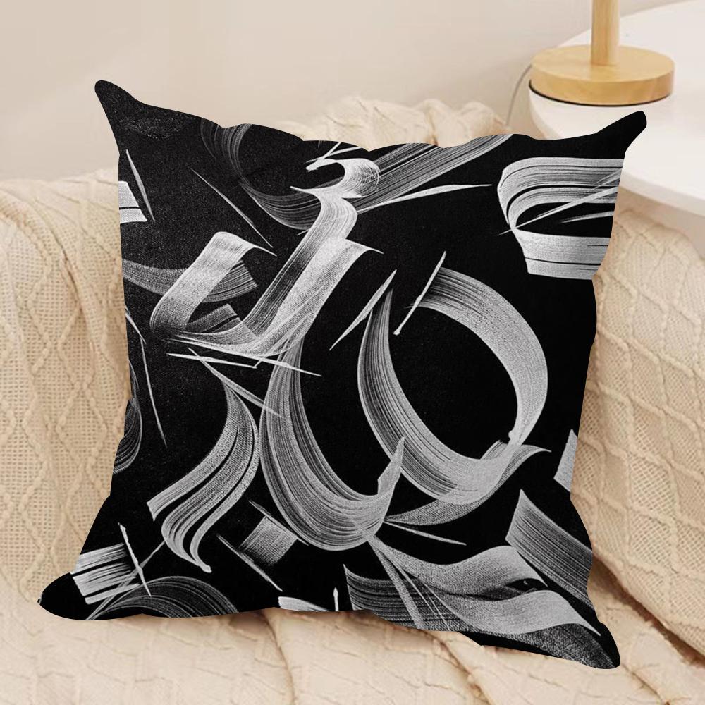 P-Pokras L-Lampas Art Cushion Cover Silky Short Plush Double-Sided Printed Pillow Case for Sofa All Seasons Home Decor Gift