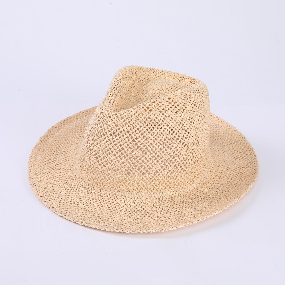 Panama straw top hat European and American summer sun protection hat neutral sunshade straw hat fashion sun hat