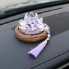 Chinese Style Lotus Crystal Car Ornament Crystal Lotus Decoration  for Men and Women's Cars