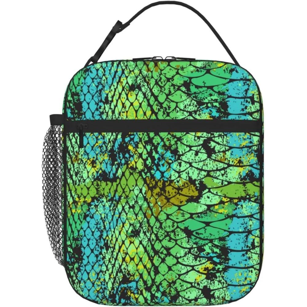 Motorcross American Flag Lunch Bag for Mens Womens Insulated Reusable Lunch Box with Adjustable Shoulder Strap