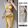 Bikini Split Long Dress Beach Island Vacation Swimming Suit Women's Three-piece Sexy Hot