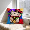 Artist Romero Britto Cushion Cover Natural Linen Pillowcase Set AllinOne Decor for Sofa Bedroom  Chair