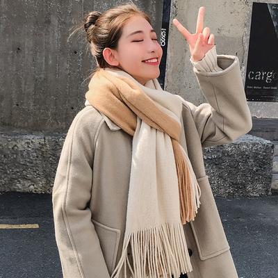 New Scarf for Women In Autumn and Winter Korean Version Warm and Versatile Student Couple Soft Girl Ins Ladies Knitted Scarf Men
