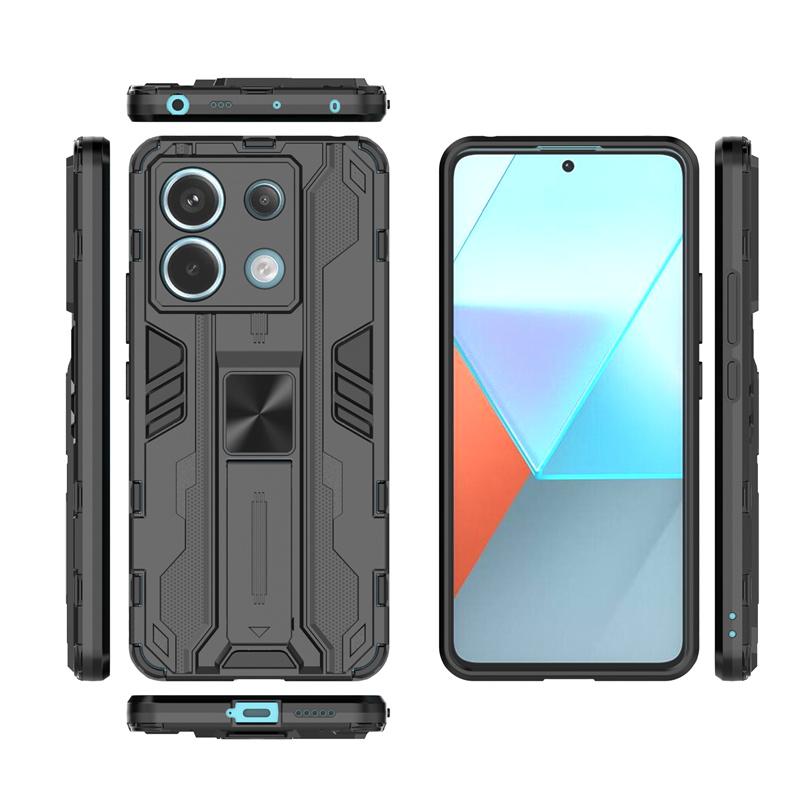 For Xiaomi Redmi Note 13 Pro 5G Case Car Magnetic Armor Shockproof Stand Protect Cover For Redmi Note13 Pro Plus 13Pro 4G Cases