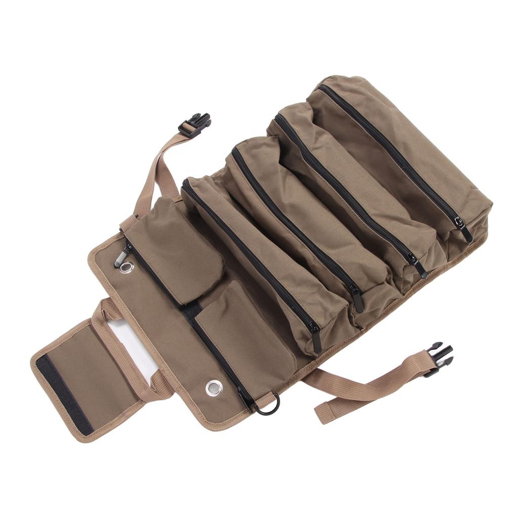 Werkzeugtasche zum Aufrollen, multifunktional, aus Oxford-Gewebe, strapazierfähig, tragbar, zum Aufrollen, Werkzeugtasche, Organizer