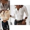 Stylish Women's V Neck Button T Shirt Tee With Long Sleeve And Soft Fabric For Everyday Wear