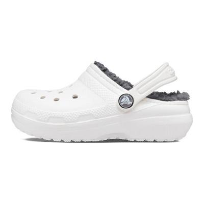 Lässige und Bequeme Warme Kinder Lochschuhe Weiß Grau Kindermodell