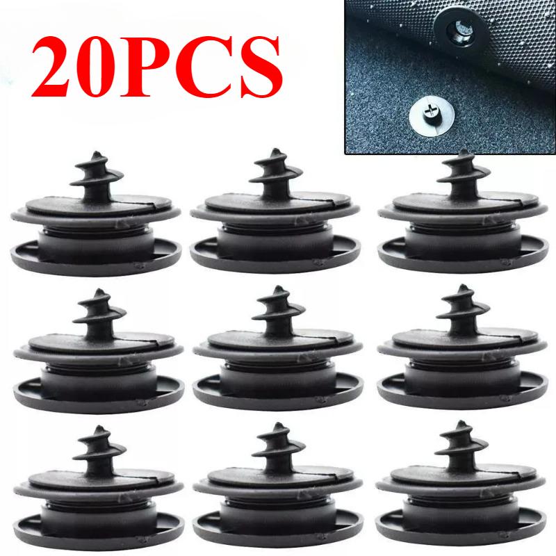 10Pcs Anti-Slip Car Mat Carpet Clips Plastic Black Car Mat Clips Holder Clamps Car Interior Accessories Car Floor Mat Retainers