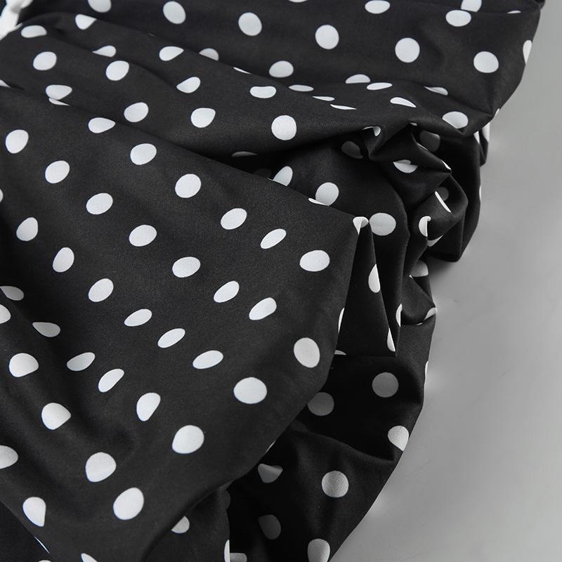 Casual Polka Dot Bud Skirts Fashion Contrast Color Gentle Sweet Mini Skirts For Girls Cute Elastic Waist Bottoms Spring