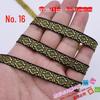 1CM Wide Ethnic Miao Ribbon: Gold/Silver Thread Handmade Lace - No. 103