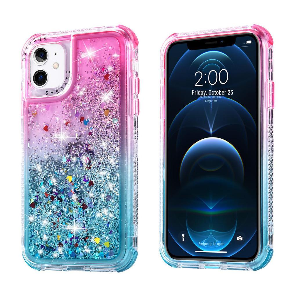 Gradient Frosted Glitter Quicksand Case pro iPhone 13/14/15 Pro Max