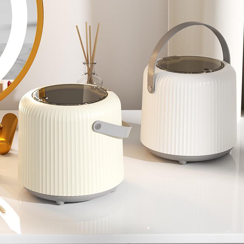Modern Desktop Trash Can with Lid
