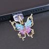 1pc Gradient Butterfly Alloy Metal Dust Plug for Mobile Phone, Decorative Charm Design, Debris Prevention Accessory