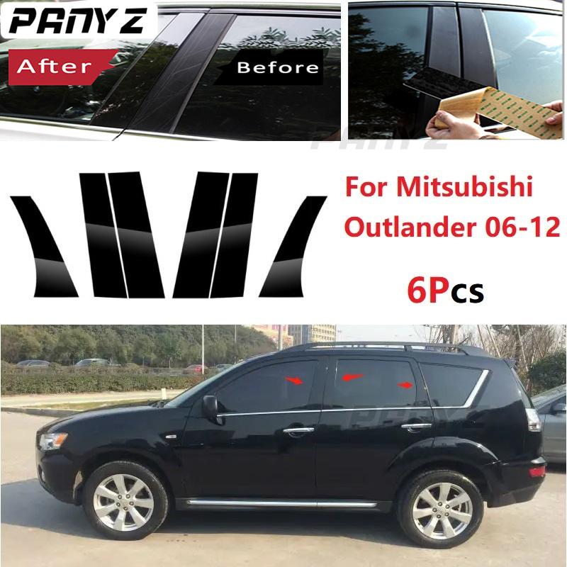 

Новое поступление 6 шт. Полированные стойки колонны для Mitsubishi Outlander 2006-2012 Крышка оконной отделки Колонна BC