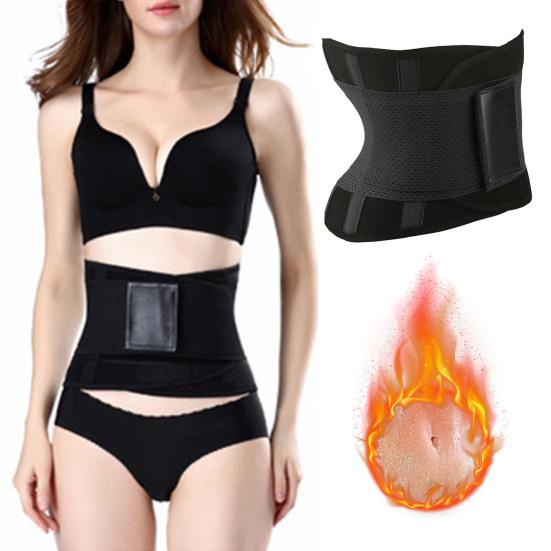 Waist Cincher Slimming Belt with Adjustable Hook Loop Closure Abdominal Control Hourglass Curves Waistband Belly Fat Burning Waist Slimming Belt