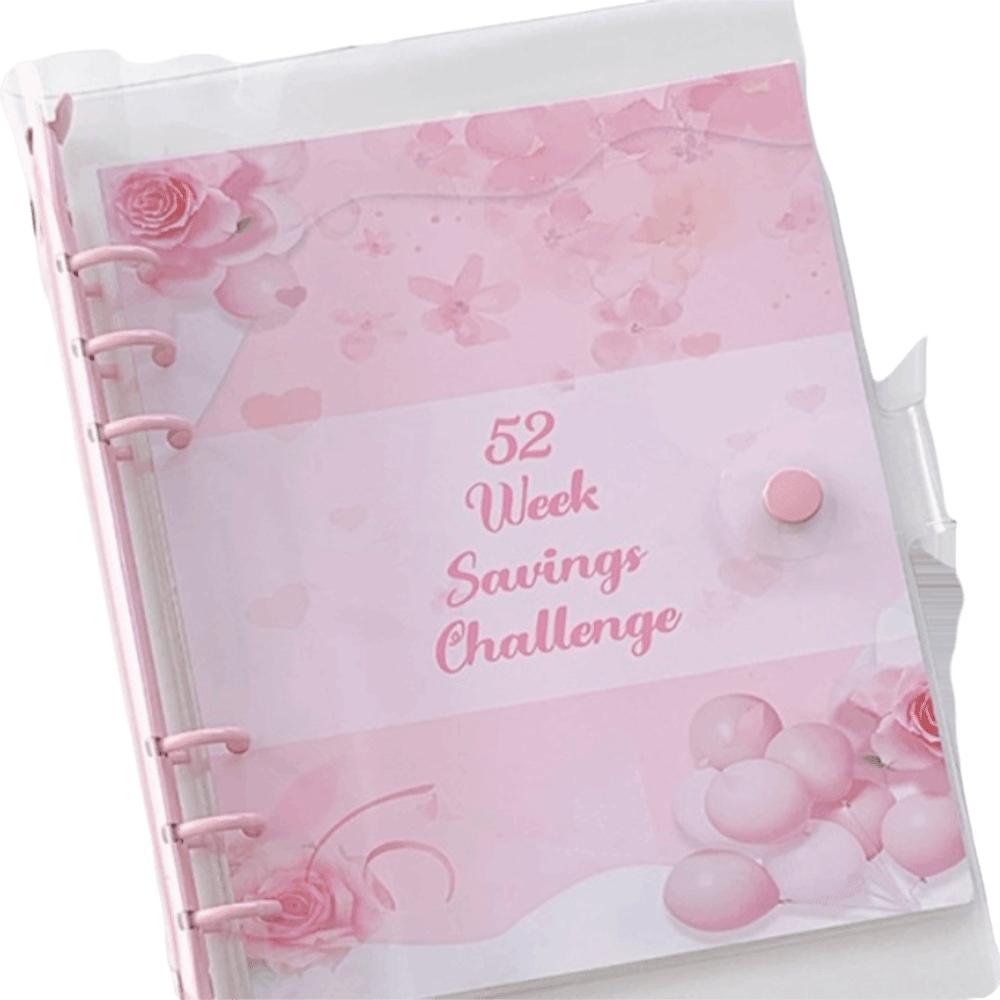 

with 13 Sheet Inner Money Collection Book Save Money Savings Binder Children рожевий