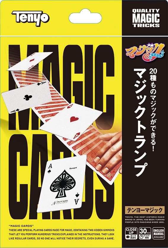 Tenyo Magic Playing 20 Magic Tricks Learn To Tell the Front from the Amazing Easy Magic Tricks for Ages 6 and Made In Cards - Back! Pocket-sized,