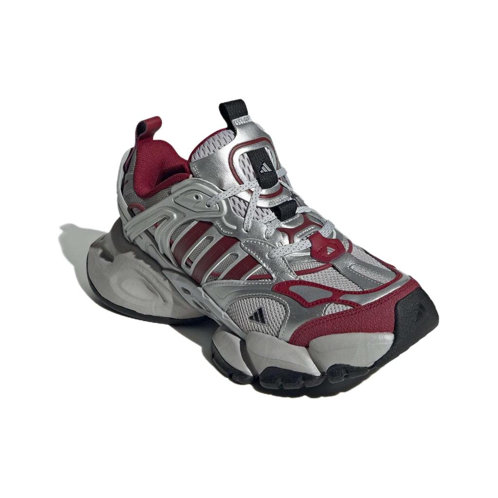 Adidas Xlg Runner Deluxe Lightweight Mecha Shoes Cyber Thick Sole Non-Slip Wear-Resistant Low-Top Running Shoes Unisex Sneakers Silver Wine-Red JP5762