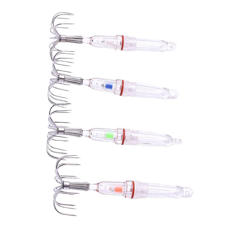 1Pc Led Luminous Electronic Squid Water Lamp Waterproof Lure Fish 8-Hooks Fishing Hooks Tackle Fishing Accessories