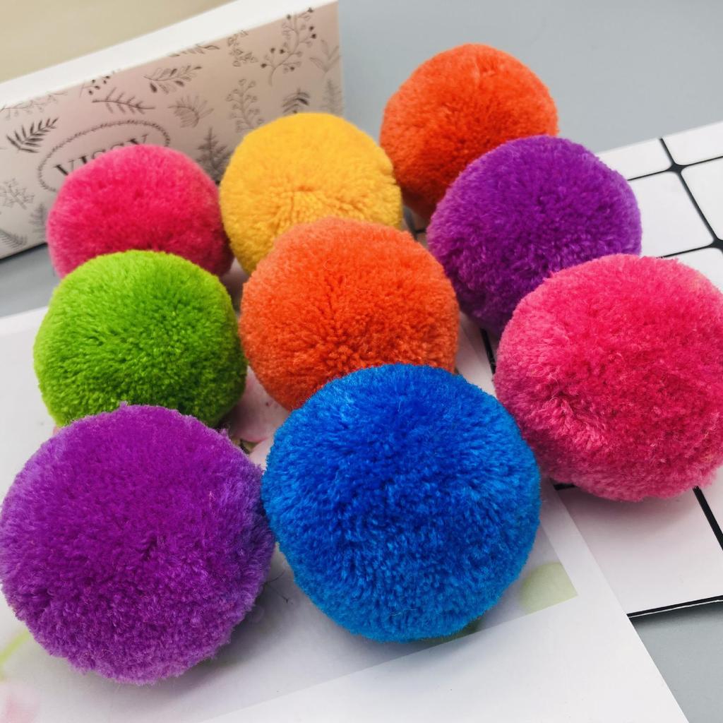 Cashmere DIY Wool and Polyester Plush Pom-Pom Accessories for Pet Toys