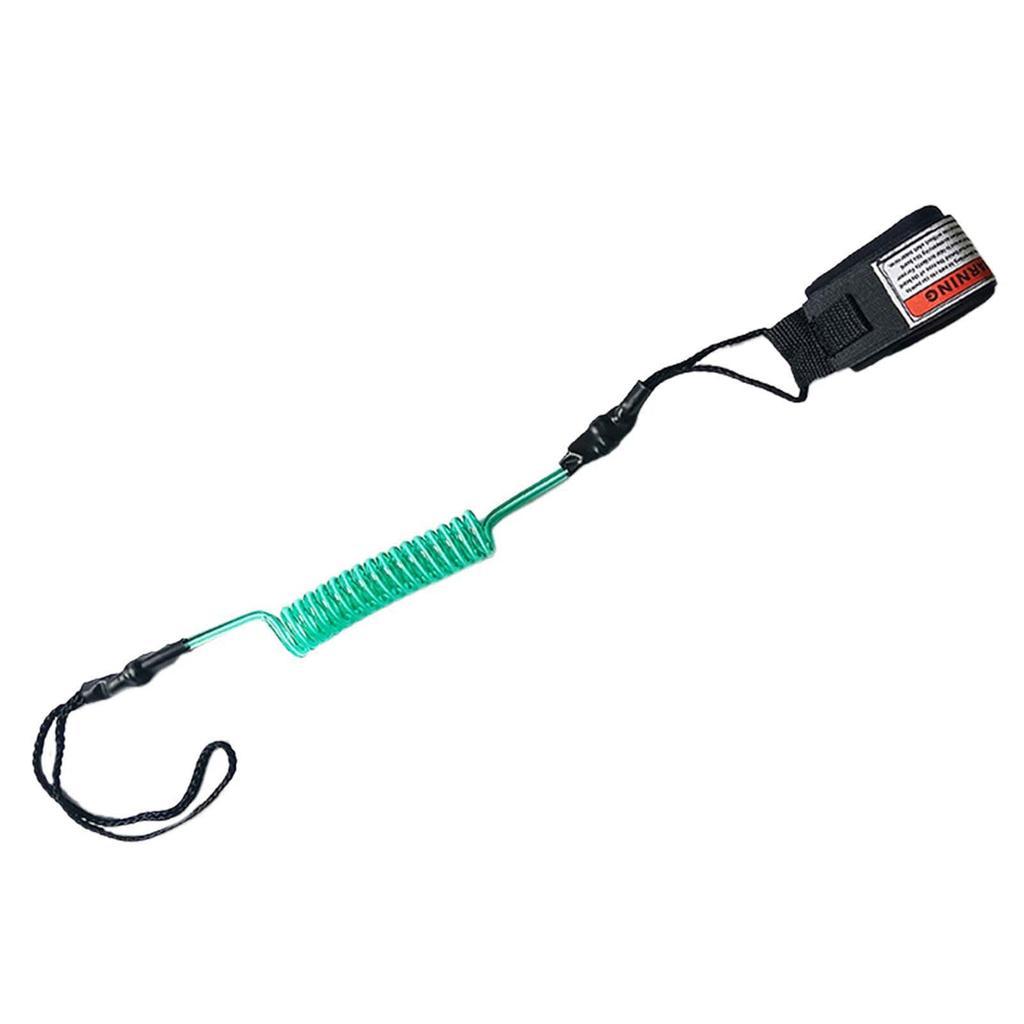 130cm Safety Surf Board Leashes Hook and Loop Single-Wrap Strap Coiled Bodyboarding Leash Suitable for Stand Paddle Boards
