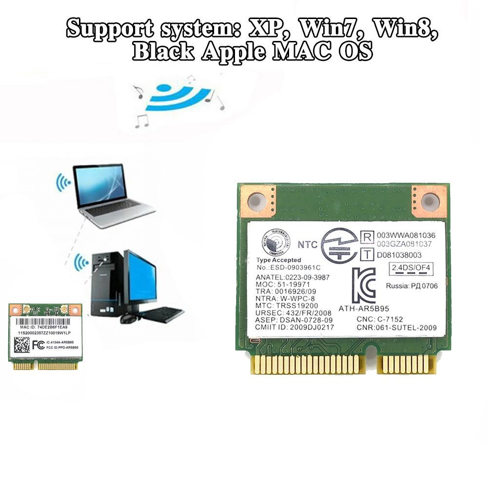 Atheros Ar9002wb 1ng Wireless Network Adapter 5ghz Yeni Atheros AR5B195 için( AR9002WB Wifi + AR3011 BT3.0) Kablosuz
