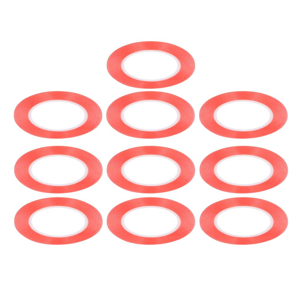 10 Pcs PET Double Sided Tape Strong Viscosity Waterproof Firm Fixation Red PET Mounting Tape