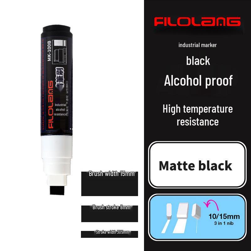 Filolang Oil-Based, Alcohol-Resistant Wide-Tip Marker MK-100B: Fade-Resistant Laboratory Labeling Pen