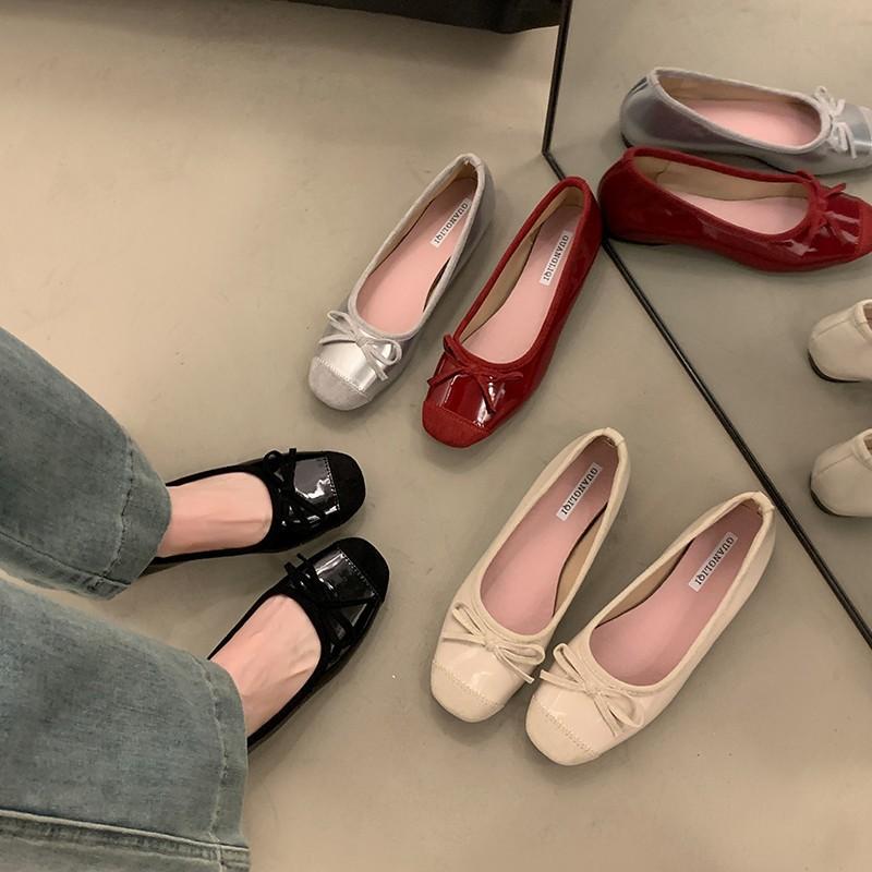 Inner Height Increase French Small Red Single Shoes Women's Shoes 2025 New Spring and Autumn Retro Ballet Gentle Evening Shoes