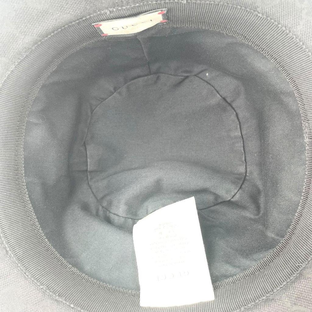 Used [Used] GUCCI GG Canvas 576587 Bucket Hat Size L Men's Black 26010433 KJ