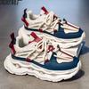 Summer new men's platform heightening shoes trendy student mesh casual sports shoes versatile straight