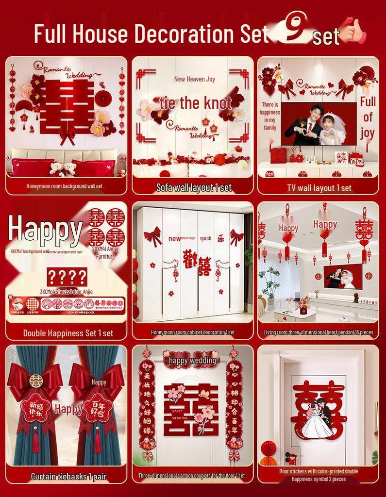 Komplett Bröllopsrumsinredningsset för Sovrum & Nytt Hus