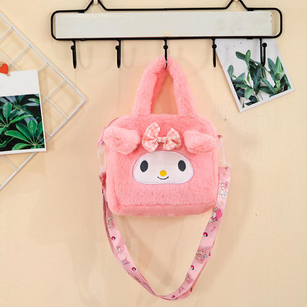 Cartoon-Muster Kurzes Plüschtasche Einzelne Umhängetasche, Crossbody-Tasche Aufbewahrung Hüfttasche