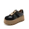 Autumn Sports Platform Casual Board Shoes Leather Classic Retro Versatile Forrest Gump Training Shoes Heightening Dad Shoes Women