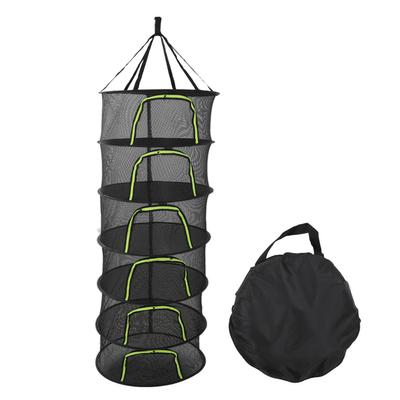 Red de secado de plantas plegable con diseño de cierre de cremallera multicapa de 60 cm de diámetro para secar brotes de hierbas con