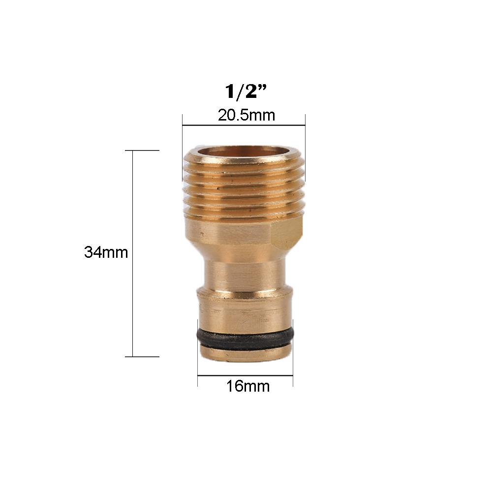 

1/2 3/4 резьба быстроразъемный соединитель латунный садовый адаптер для полива капельный полив медный шланг быстроразъемные фитинги 1 шт