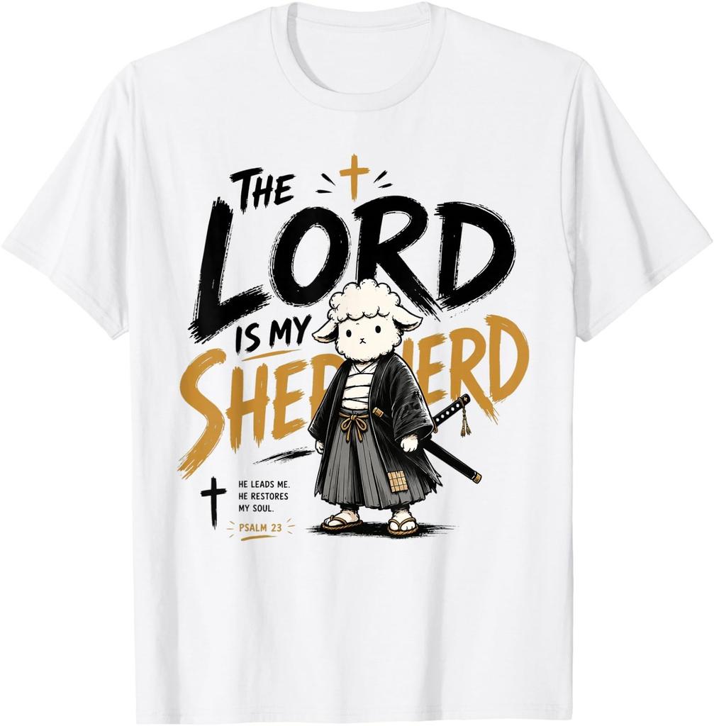 The Lord is My Shepherd Samurai Sheep Psalm 23 Christian T-Shirt