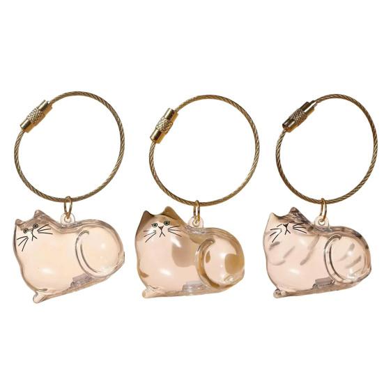 Cat Hair Storage Bottle Transparent Pet Fur Keepsake Capsule for Collecting Cat And Dog Hair Pet Memorial Urns Keychain for Cats Lover