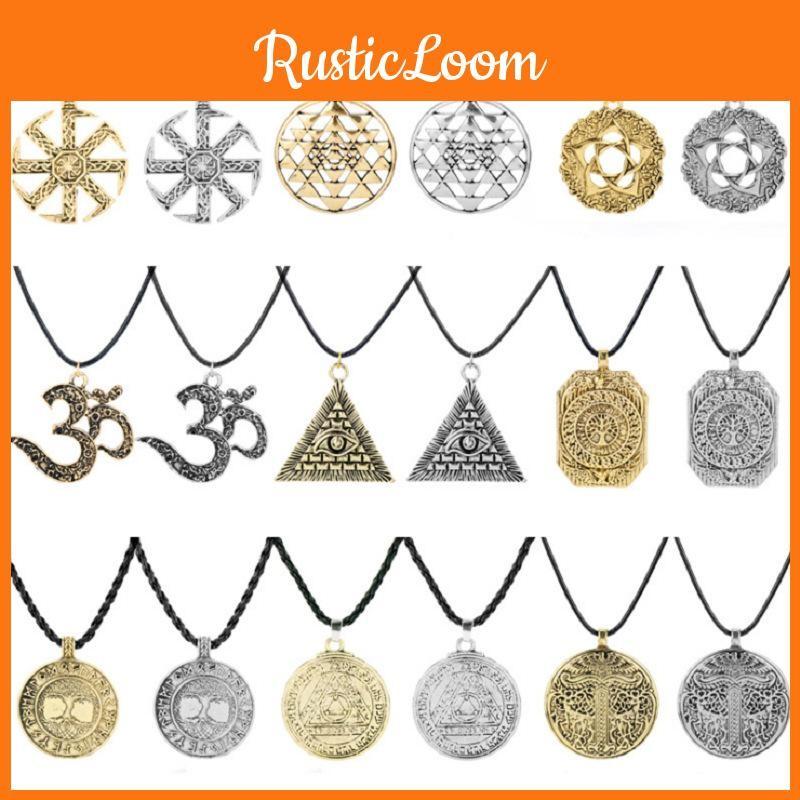 Nordic Jewelry Viking With Geometric Pendant And Electroplated Alloy For Gift For Travelers
