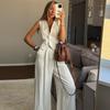 2025 Summer Women's Casual Set: Simple Vest and High-Waisted Wide-Leg Pants