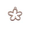 Simple Flower Charms Antique Alloy Pendants For Minimalist Floral Jewelry