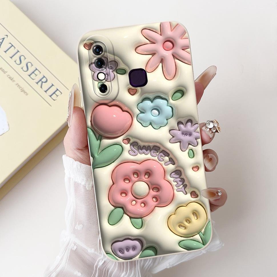 For Infinix Hot 8 Case Hot8 X650C X650B Cover Silicone Soft TPU Funda Phone Case For Tecno Camon 12 Camon12 Shell