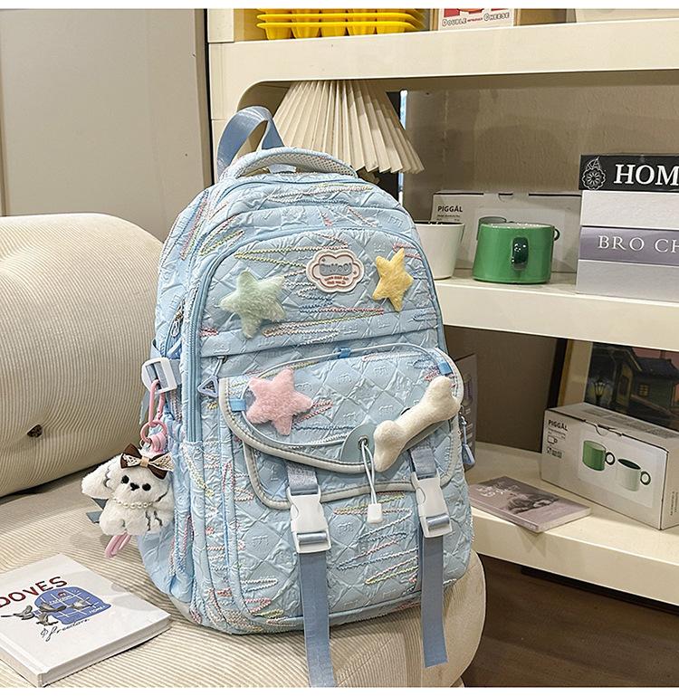 Schultasche hochwertiger Rucksack weiblich Ins neuer süßer Mädchenstil Cartoon-Rucksack vielseitig und leicht Campus-Schüler Schultasche